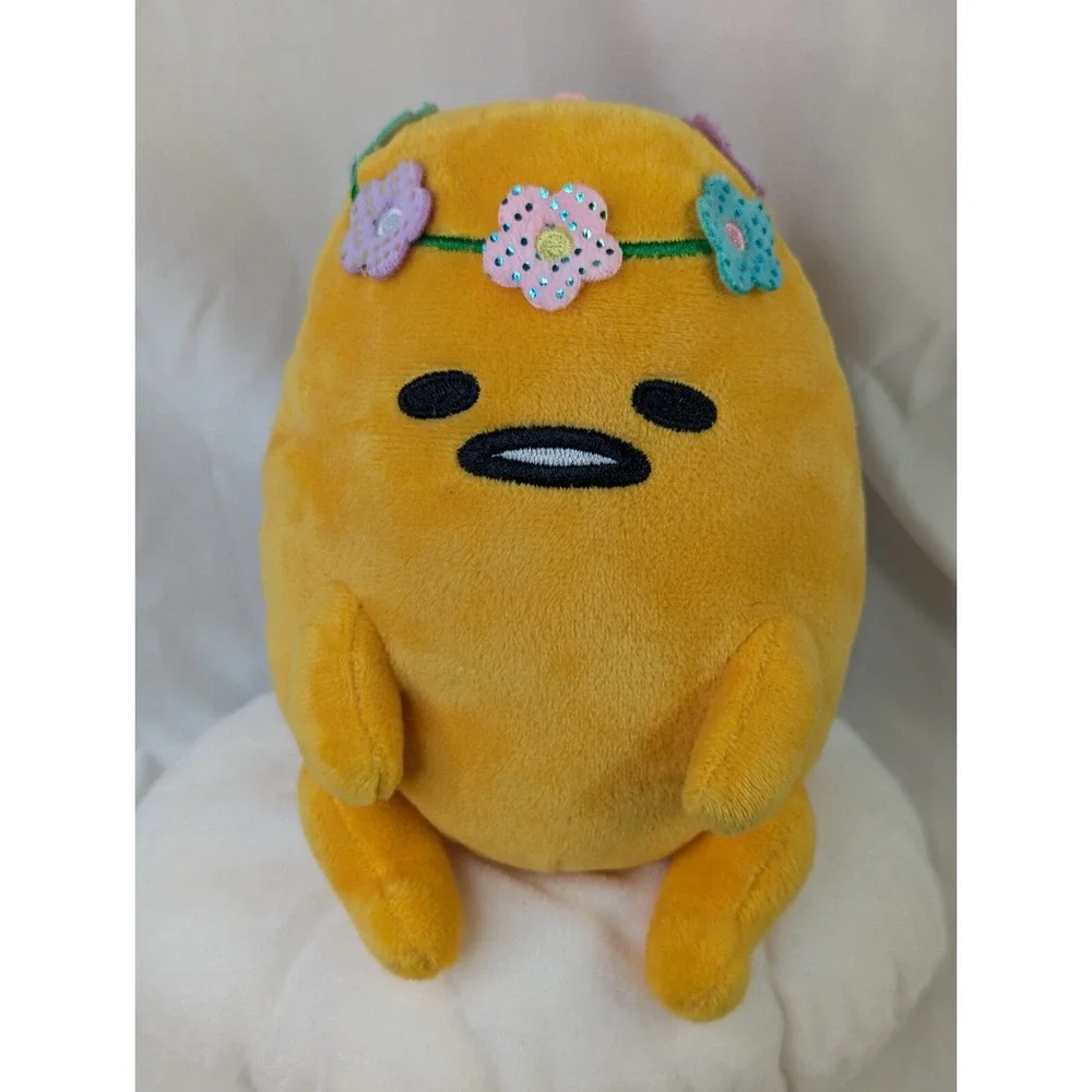 Sanrio Gudetama The Lazy Egg Plush Flower Easter 9 Inch‎ Stuffed Animal Toy